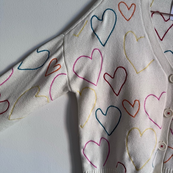 Kerri Rosenthal XOKR Hearts Embroidered Cardigan S $225 - Picture 5 of 9